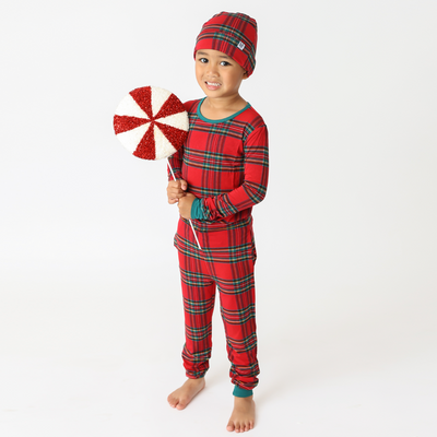 Hanlyn Holiday Plaid Slouchy Beanie