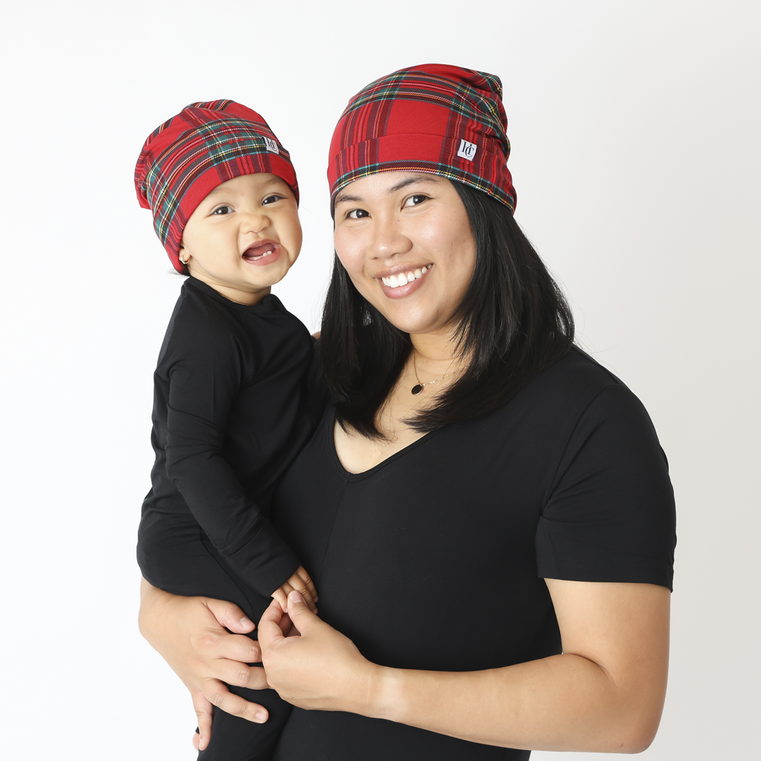 Hanlyn Holiday Plaid Slouchy Beanie
