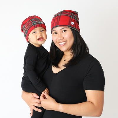 Hanlyn Holiday Plaid Slouchy Beanie