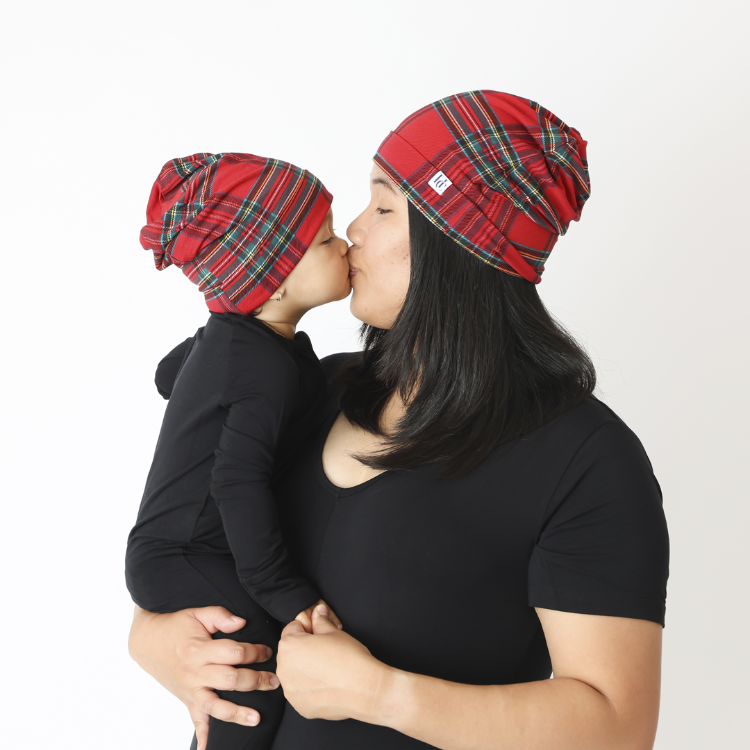 Hanlyn Holiday Plaid Slouchy Beanie