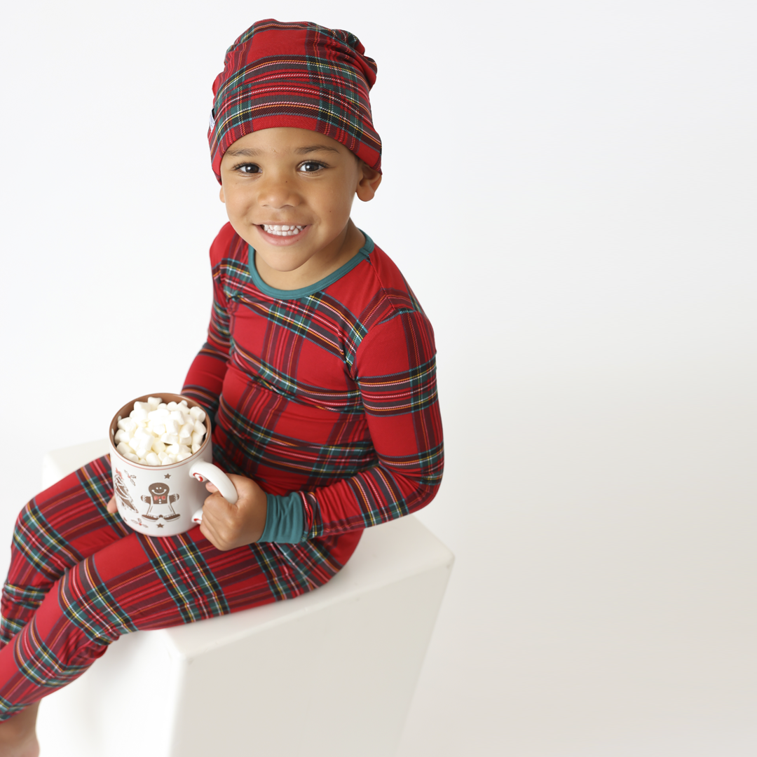 Hanlyn Holiday Plaid Slouchy Beanie