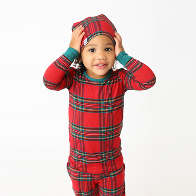 Hanlyn Holiday Plaid Slouchy Beanie