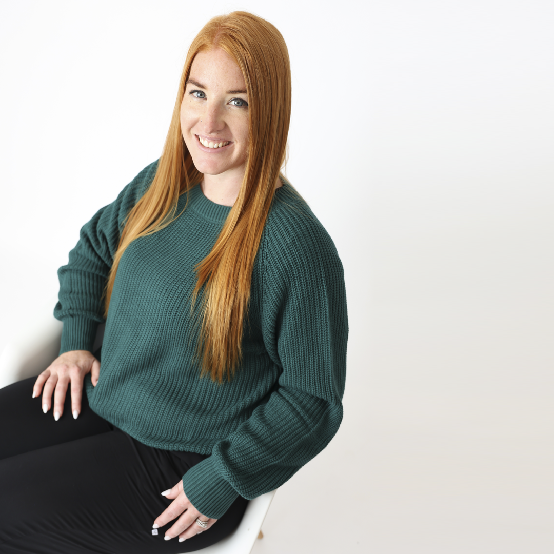 Emerald City Green Ladies Chunky Knit Bamboo Sweater
