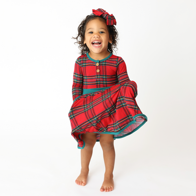 Hanlyn Holiday Plaid Clip Bow