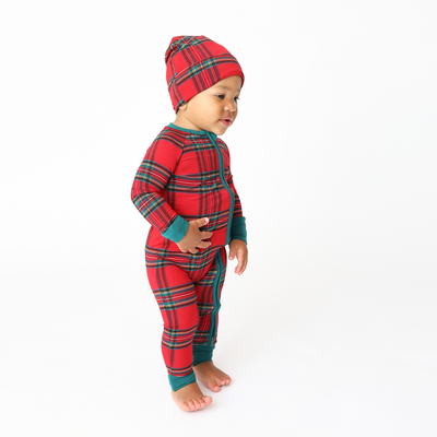 Hanlyn Holiday Plaid Slouchy Beanie