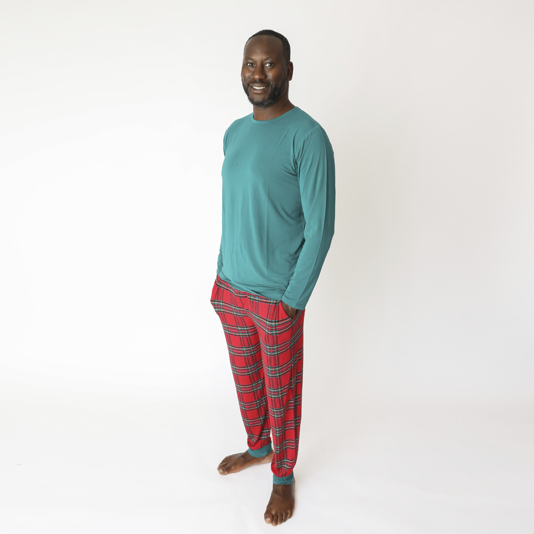 Hanlyn Holiday Plaid Mens JOGGER Lounge Set