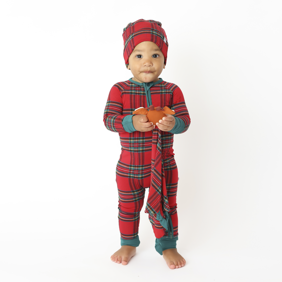Hanlyn Holiday Plaid Convertible Romper