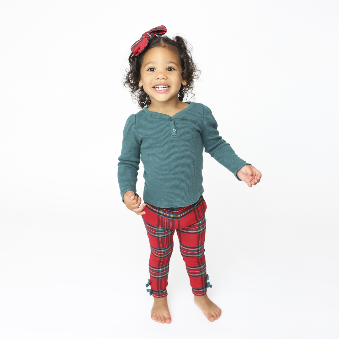 Hanlyn Holiday Plaid Little Bamboo Leggings