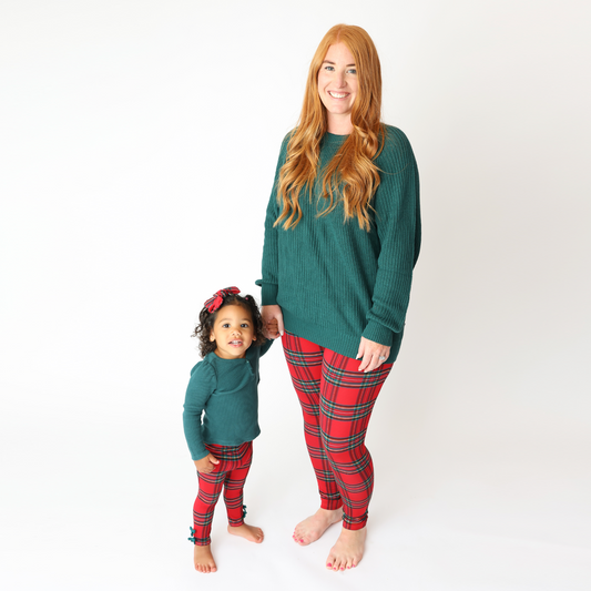 Hanlyn Holiday Plaid Ladies Bamboo Leggings