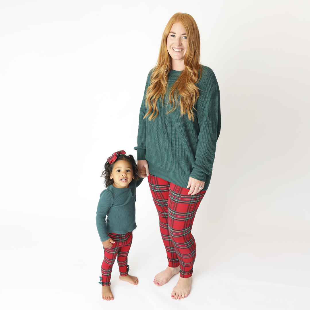 Hanlyn Holiday Plaid Little Bamboo Leggings