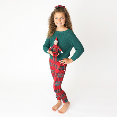 Hanlyn Holiday Plaid Little Bamboo Leggings