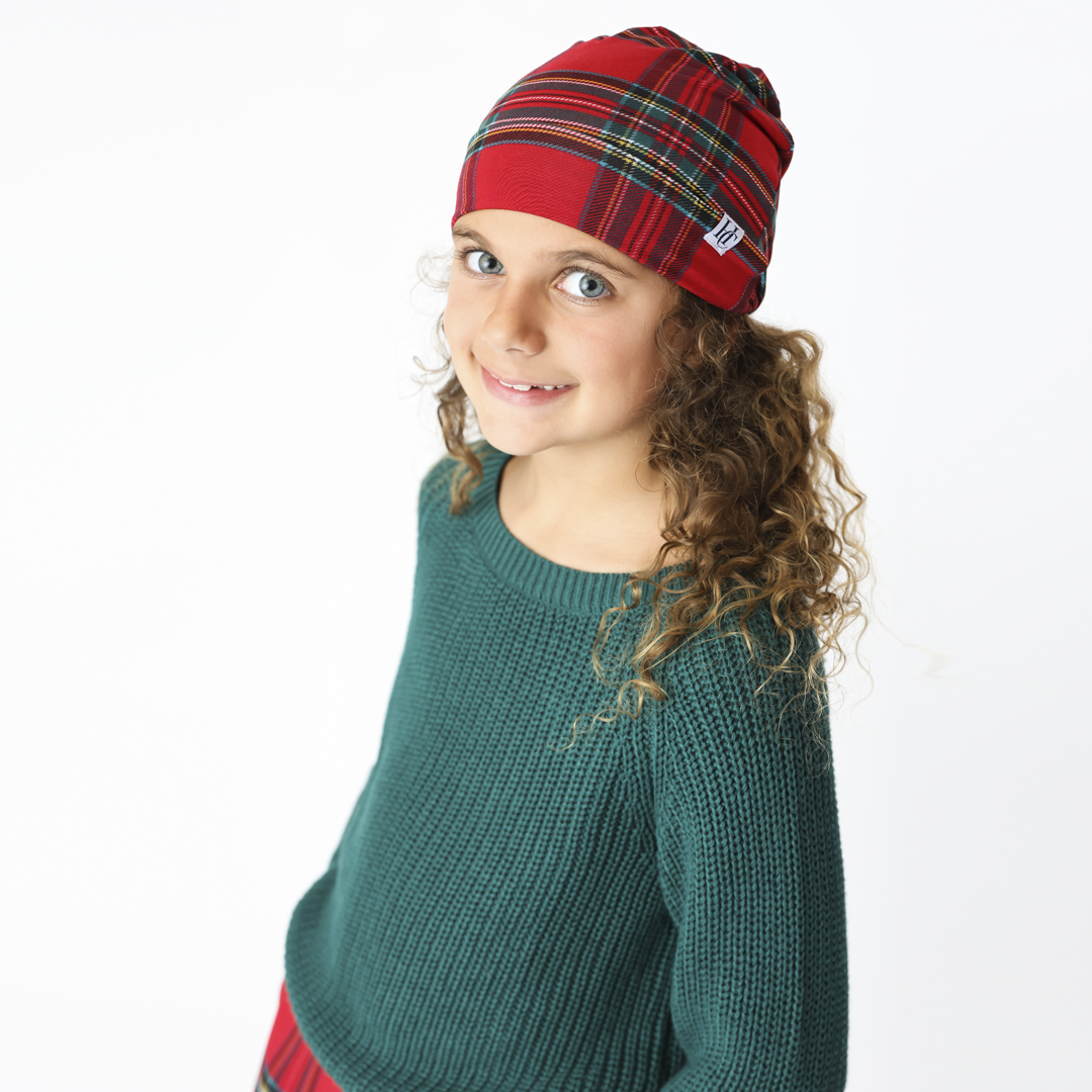 Hanlyn Holiday Plaid Slouchy Beanie