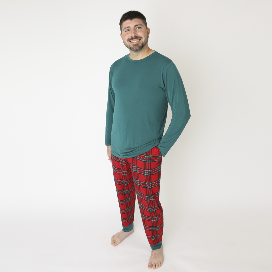 Hanlyn Holiday Plaid Mens JOGGER Lounge Set