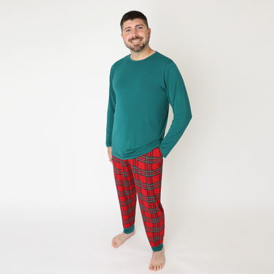 Hanlyn Holiday Plaid Mens JOGGER Lounge Set