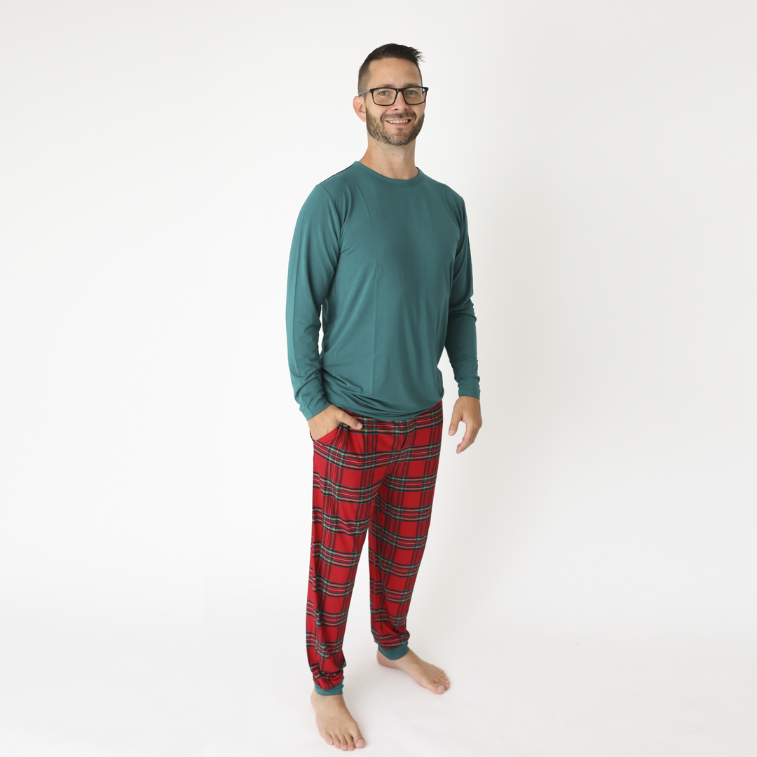 Hanlyn Holiday Plaid Mens JOGGER Lounge Set