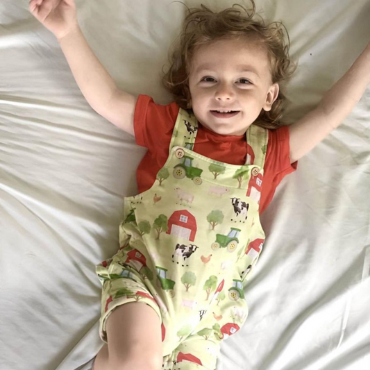 Workin' On The Farm Little Short Overalls