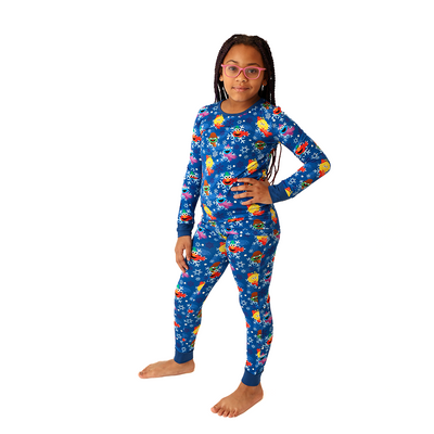 Sesame Snowflakes Kids Two Piece Lounge Set | Sesame Street