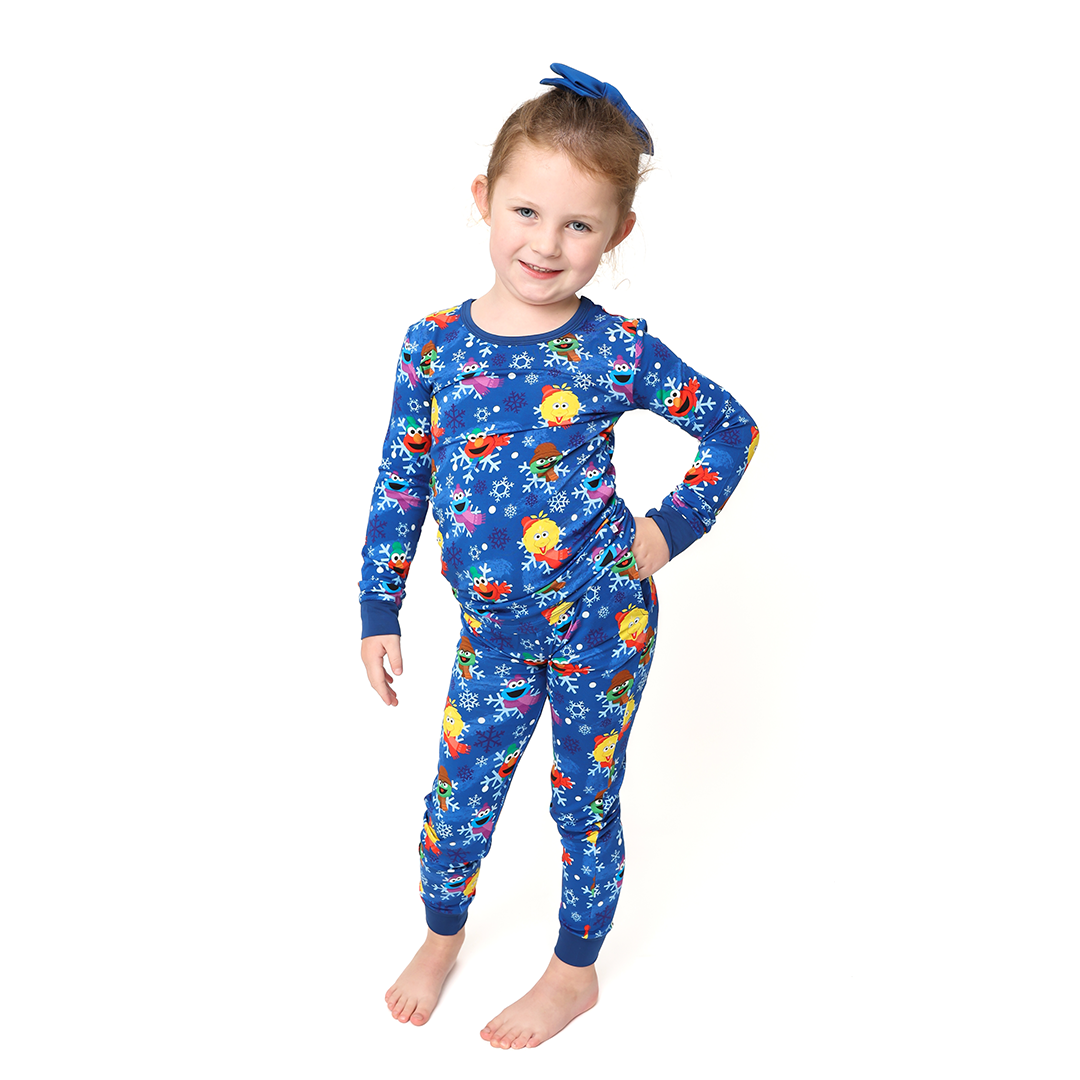 Sesame Snowflakes Kids Two Piece Lounge Set | Sesame Street
