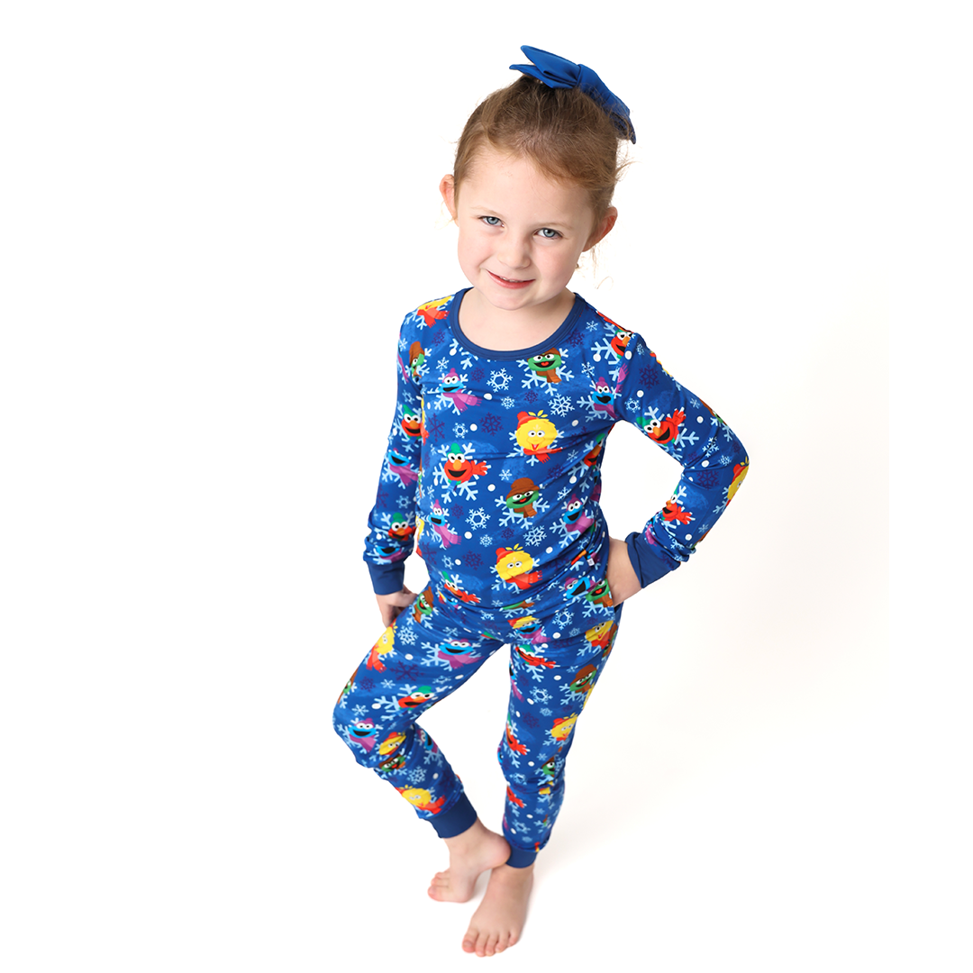 Sesame Snowflakes Kids Two Piece Lounge Set | Sesame Street