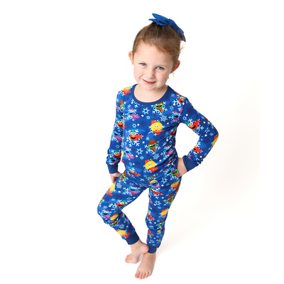 Sesame Snowflakes Kids Two Piece Lounge Set | Sesame Street