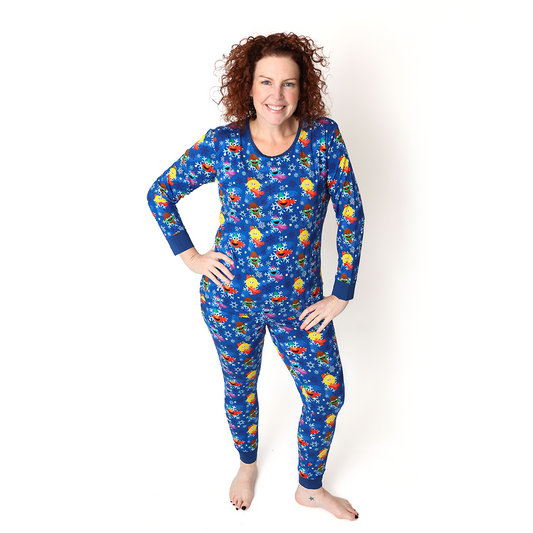 Sesame Snowflakes Ladies Two Piece Lounge Set | Sesame Street
