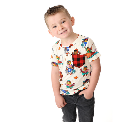 Dam Good Catch Pocket Henley Short Sleeve Shirt