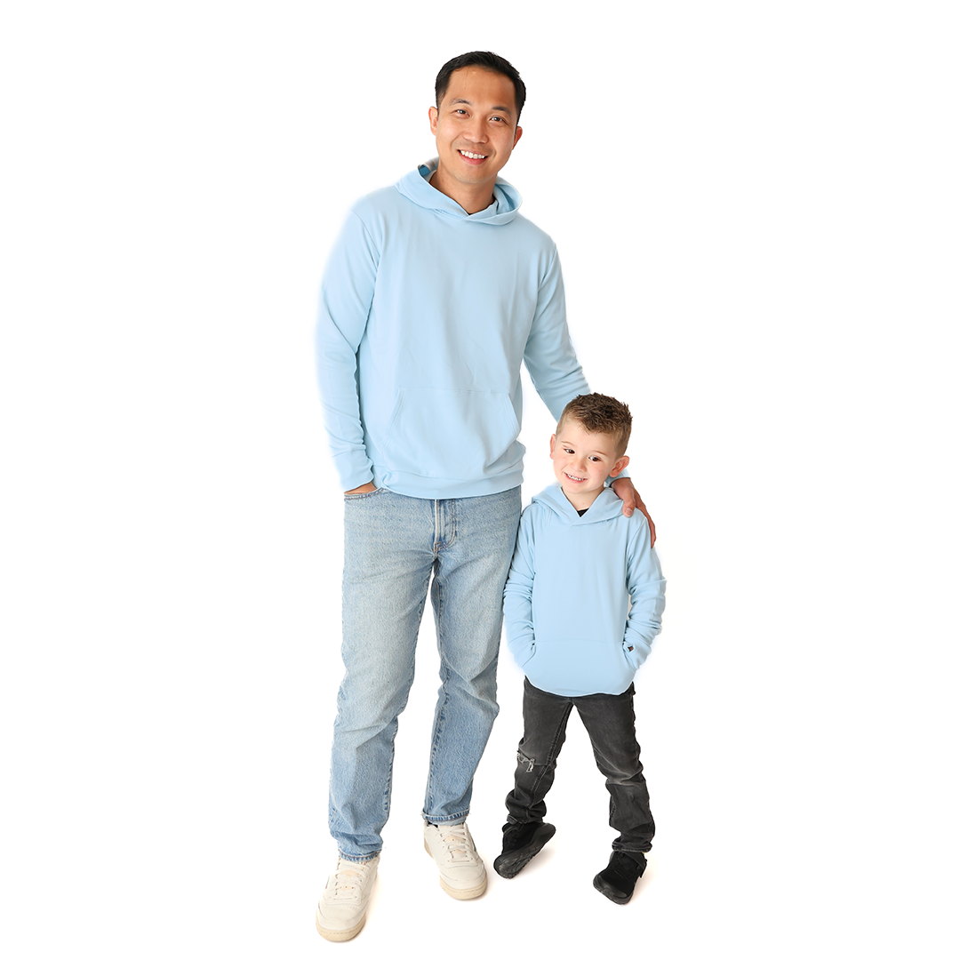 Cloudwater Blue Kids Hooded Tracksuit