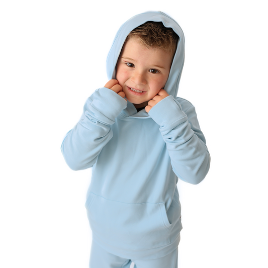 Cloudwater Blue Kids Hooded Tracksuit