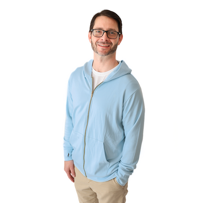 Cloudwater Blue Adult Full-Zip Hoodie