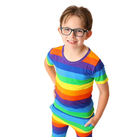 Over The Rainbow Short Sleeve Two Piece Lounge Set
