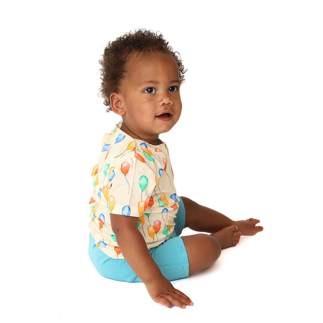 Let's Celebrate! Short Sleeve Henley Shirt