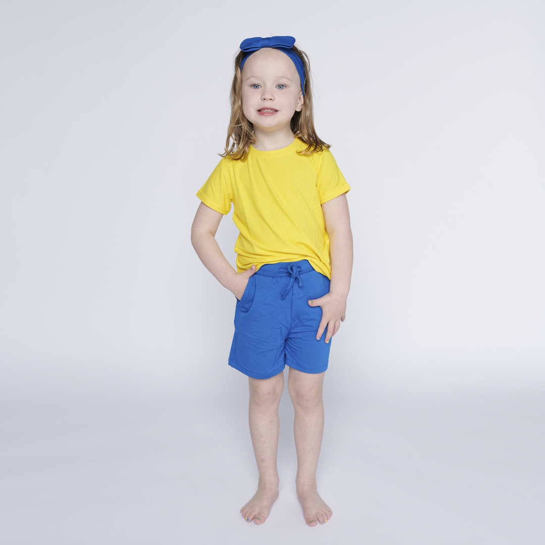 Classic Blue Terry Shorts