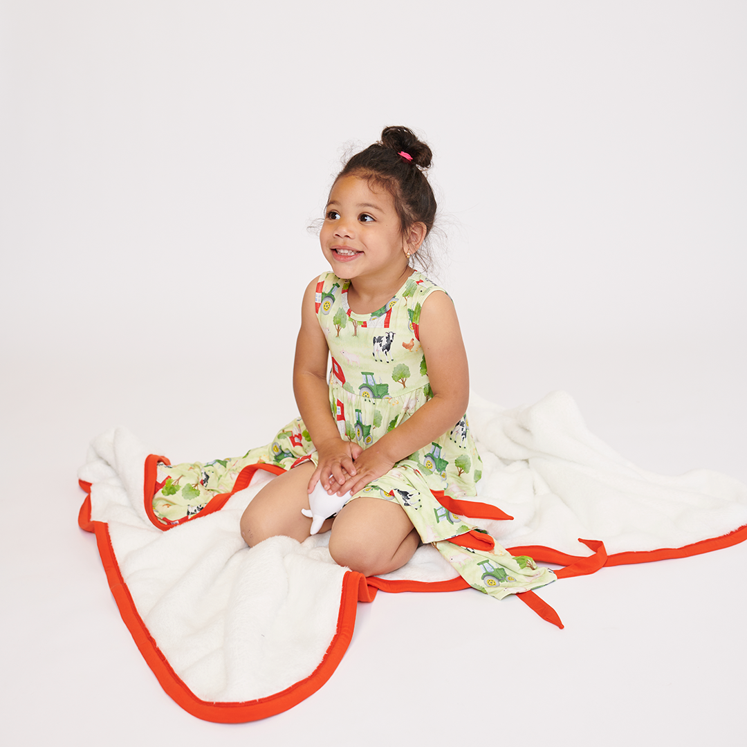 Workin' On The Farm Peplum Ruffled Bummie Set