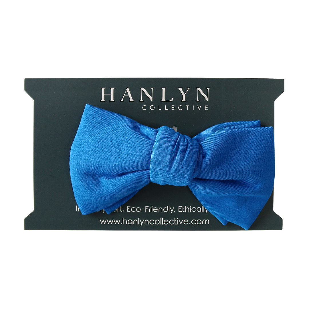 Vibrant Blue Alligator Clip Bow