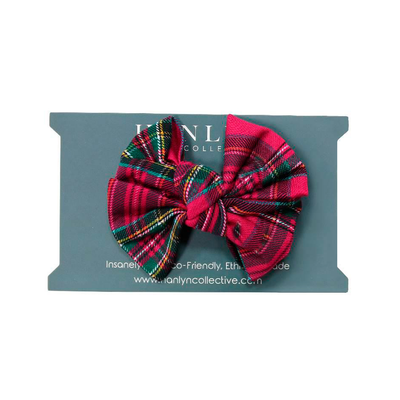Hanlyn Holiday Plaid Clip Bow