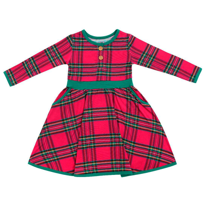Hanlyn Holiday Plaid Winter Twirl Dress