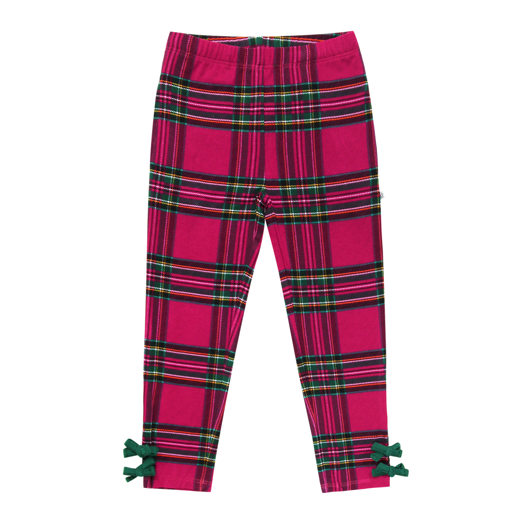 Hanlyn Holiday Plaid Little Bamboo Leggings