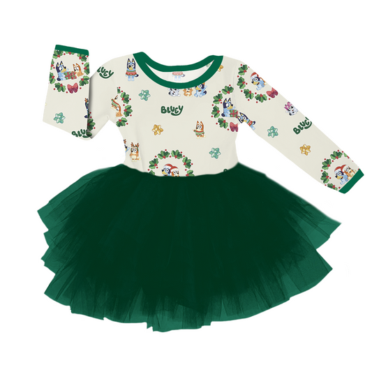 Home for the Holidays Long Sleeve Tutu Dress | Bluey™