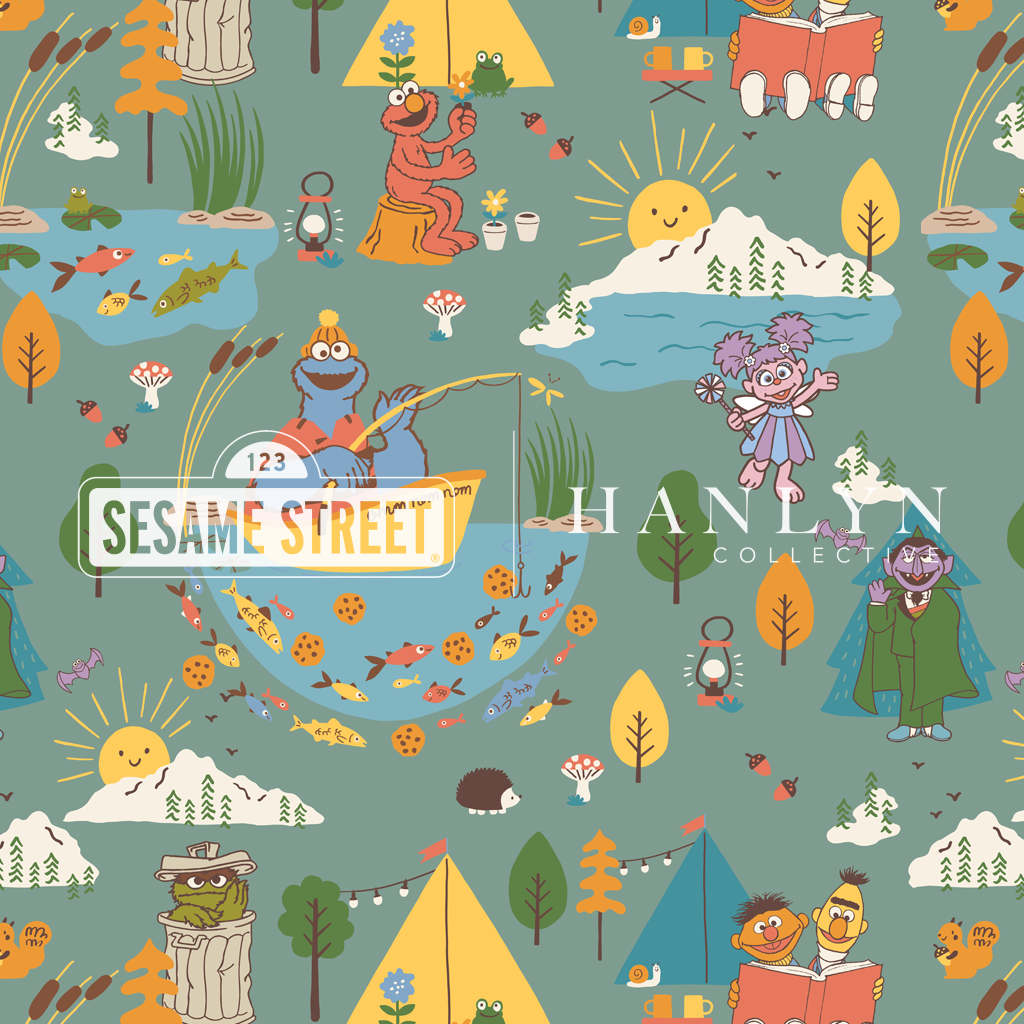 Let's Go Camping 50x65 Quilt | Sesame Street