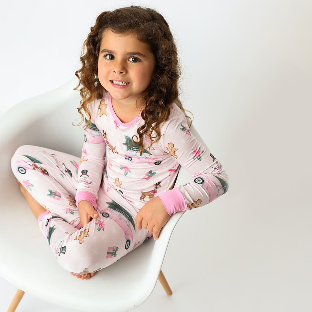 Winter Wonderland PINK Kids Two Piece Lounge Set