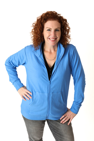 Out Of The Blue Adult Full-Zip Funnel-Neck Sweatshirt