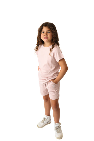 Rosé All Day Kids Short Sleeve Crewneck & Shorts Tracksuit