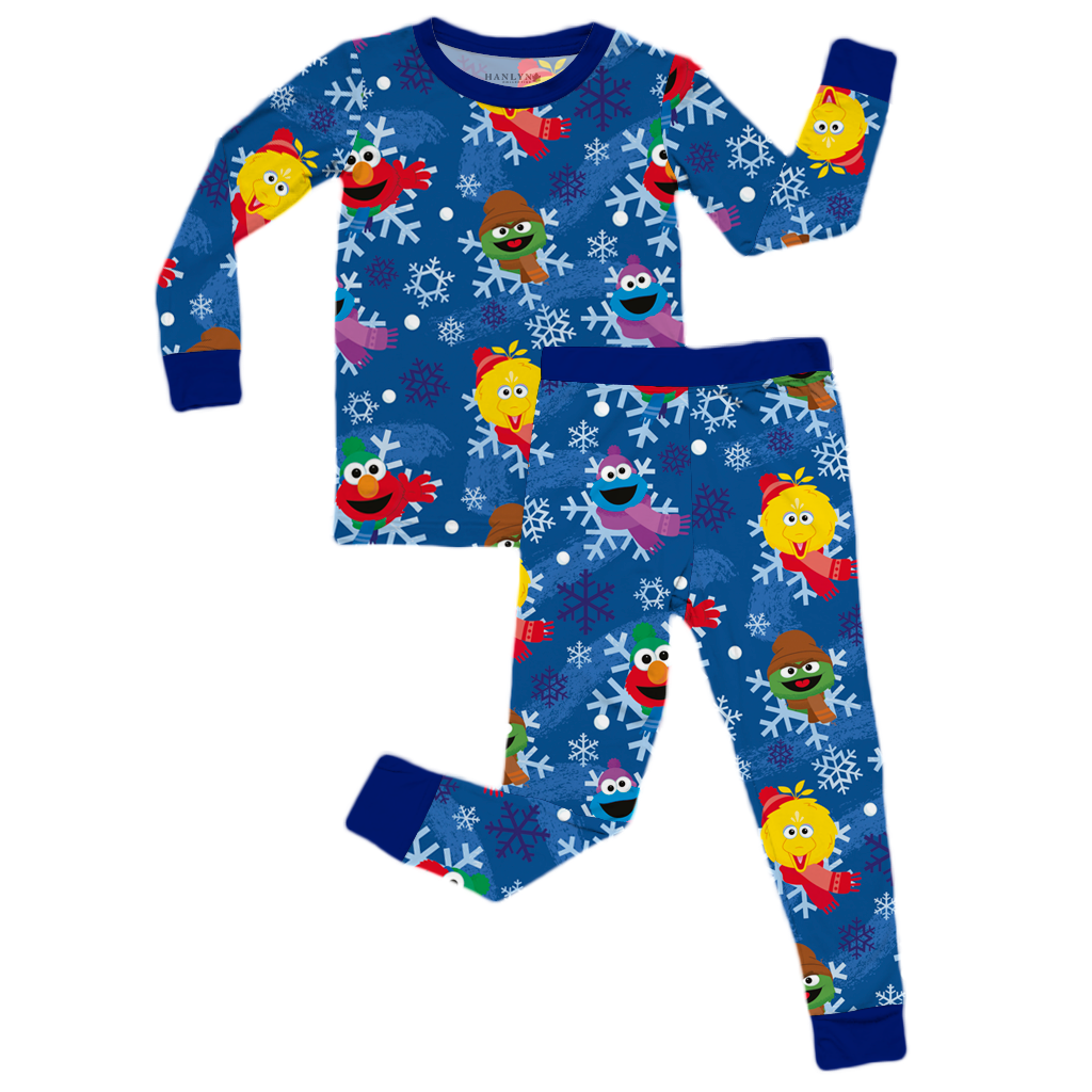 Sesame Snowflakes Kids Two Piece Lounge Set | Sesame Street
