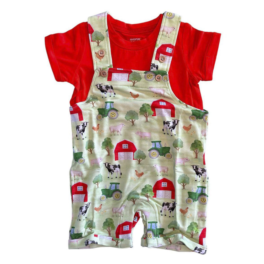 Workin' On The Farm Little Short Overalls