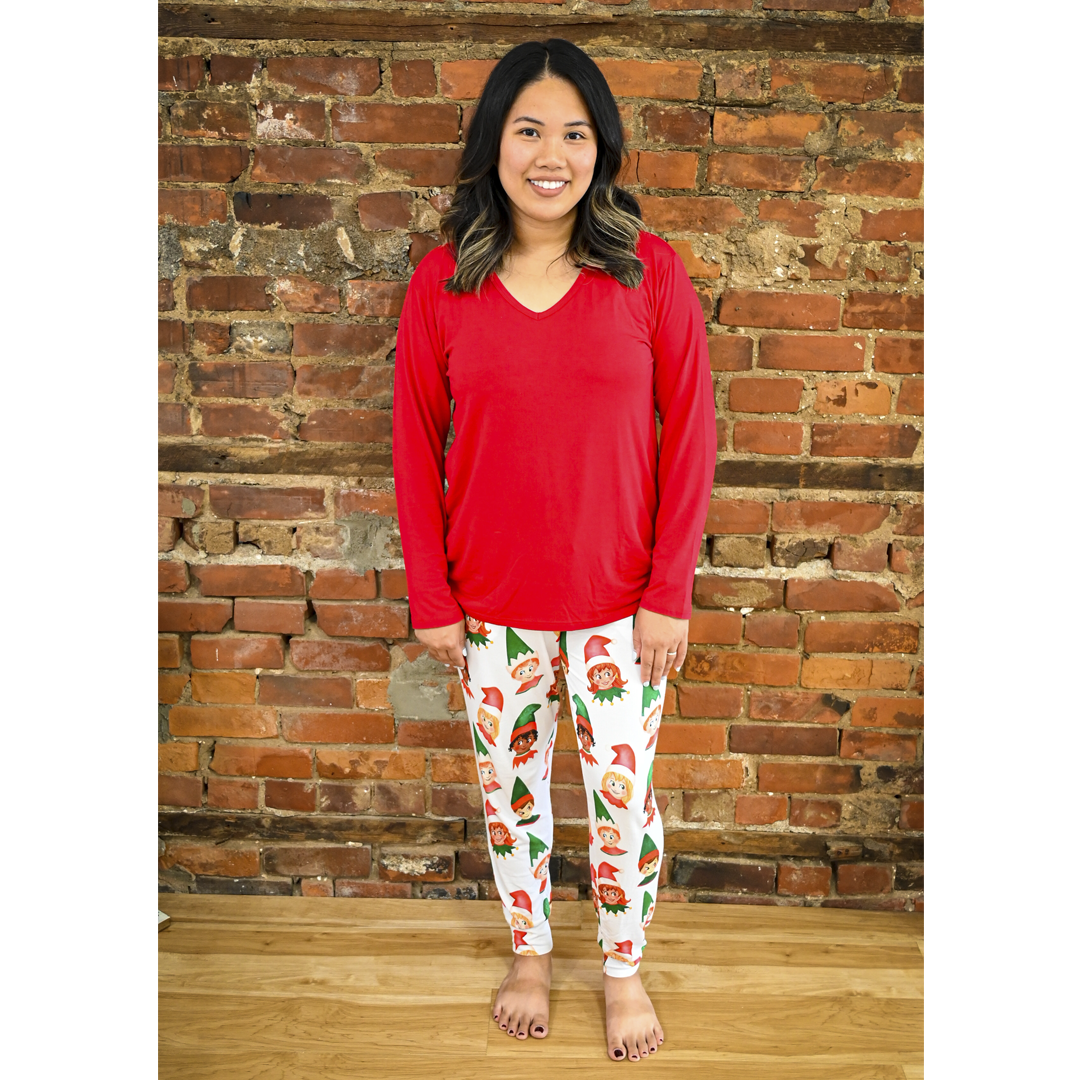 Santa's Little Helper Ladies Two Piece Lounge Set