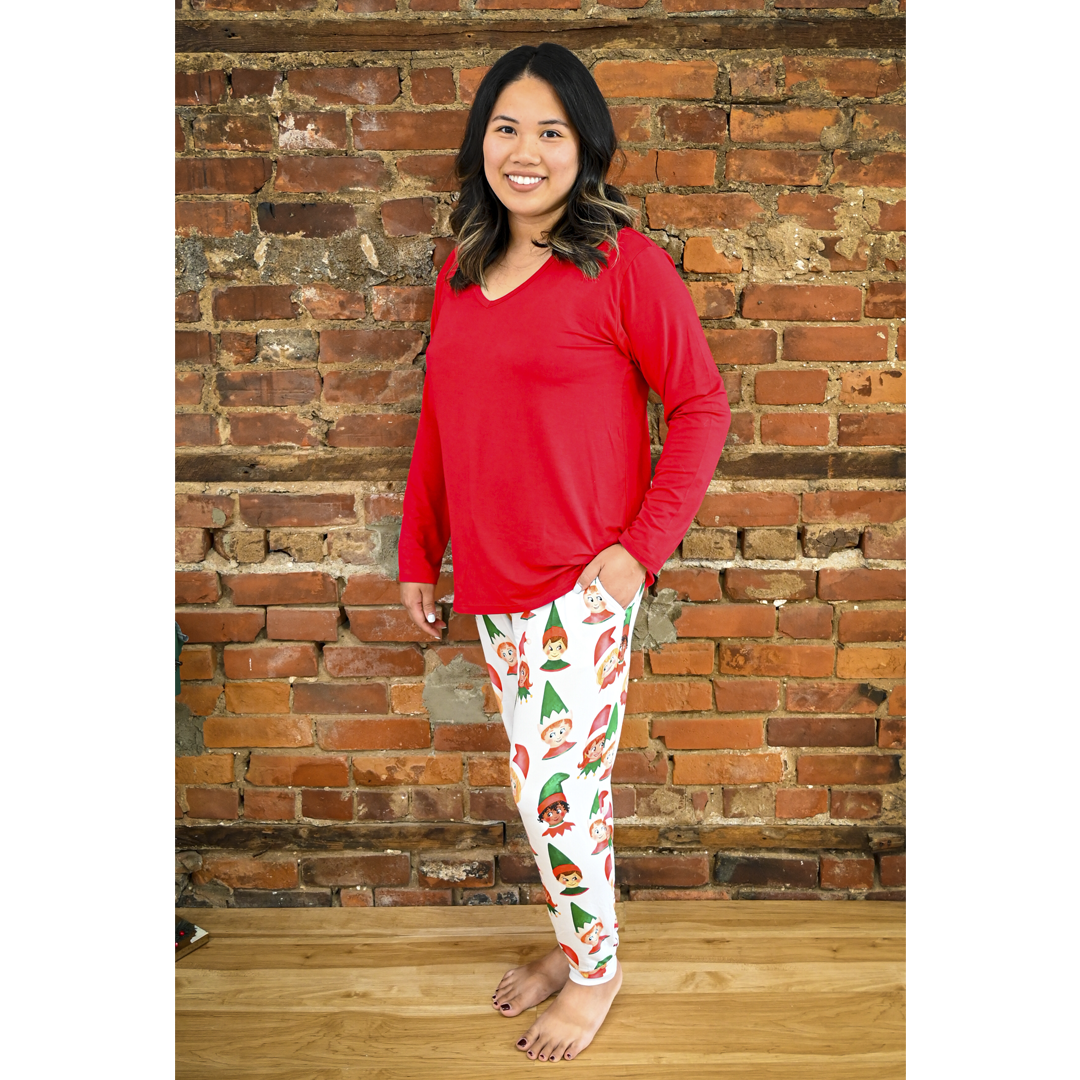 Santa's Little Helper Ladies Two Piece Lounge Set