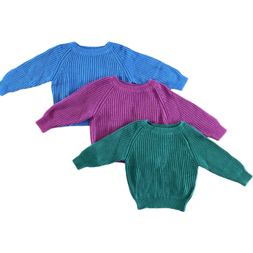 Purple Haze Little Chunky Knit Bamboo Sweater