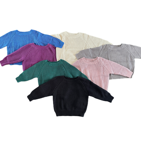 Oat Of This World Little Chunky Knit Bamboo Sweater